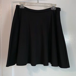 Black Knit Skater Skirt